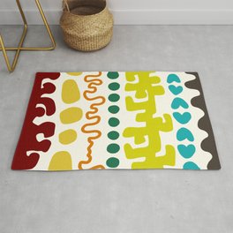 Abstract vintage colorful pattern collection 1 Area & Throw Rug