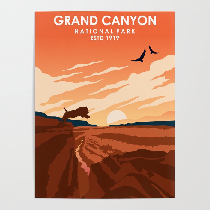 Grand Canyon National Park Travel Poster Poster