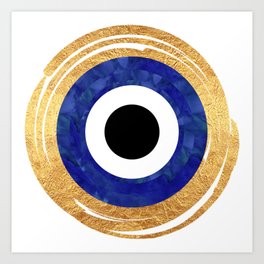Modern Evil Eye Medallion Art Print