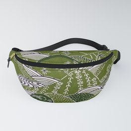 Japanese Mountains (green) Fanny Pack