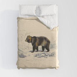 Vintage Grizzly Bear Duvet Cover