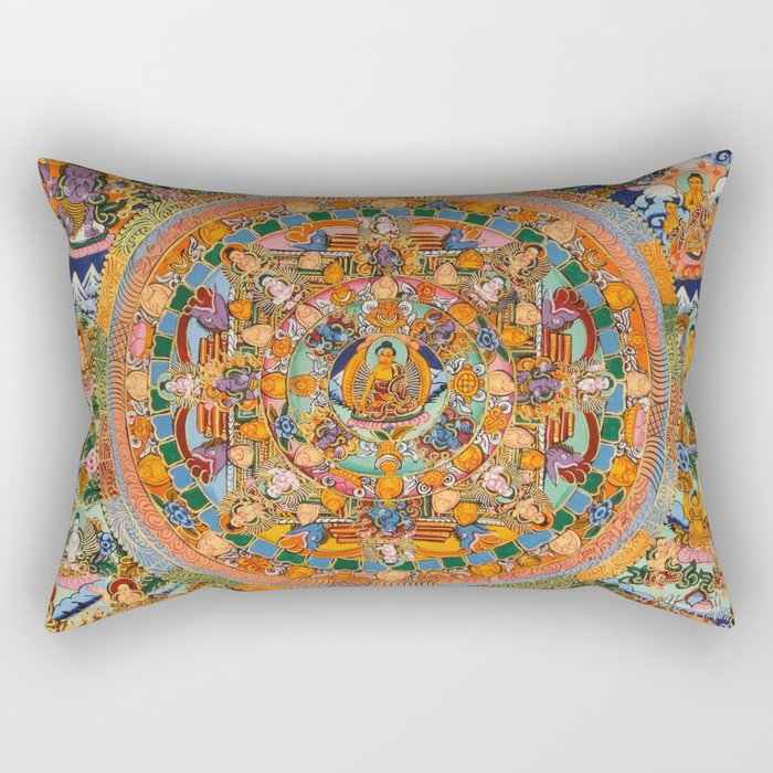 Mandala of Gautama Buddha Rectangular Pillow