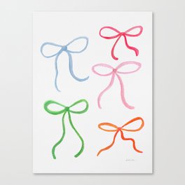 Colorful Coquette Bows  Canvas Print