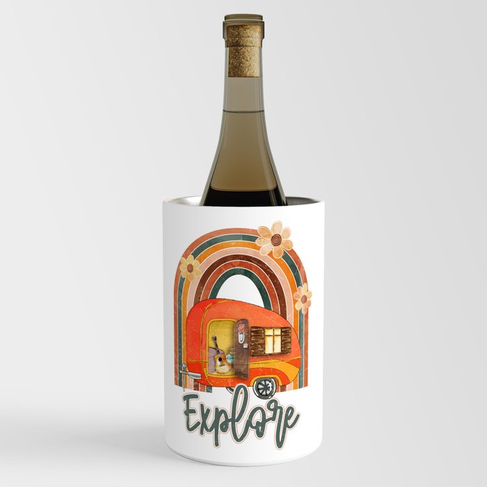 Explore Camping Rainbow Vintage Wine Chiller