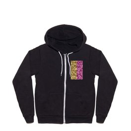 Gold Pink Foil Modern Collection Zip Hoodie