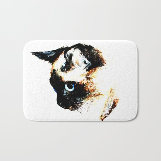 Siamese Cat 2015 edit Bath Mat