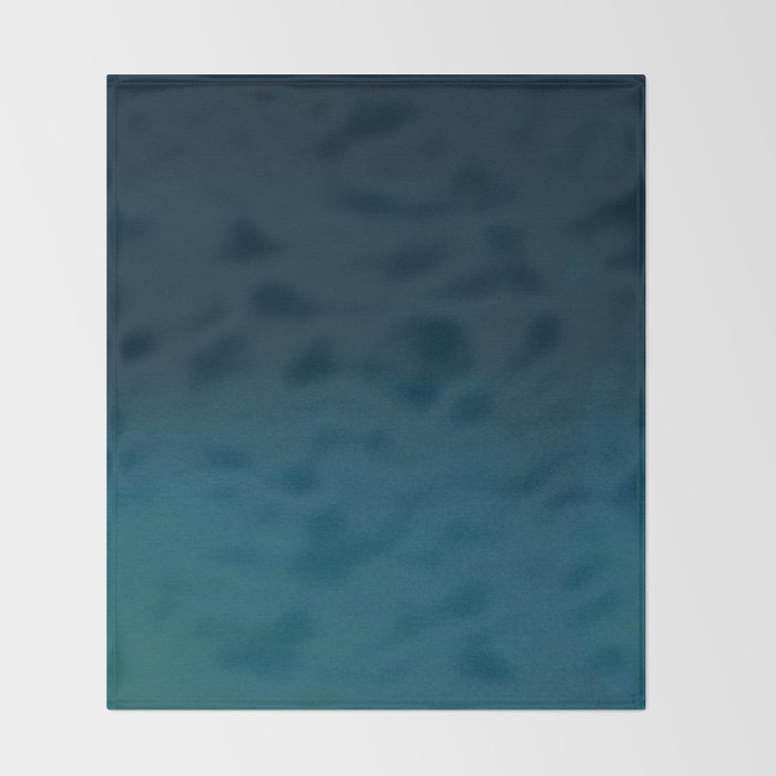 Navy Blue Teal Hand Painted Watercolor Paint Ombre Throw Blanket By Pink Water Society6