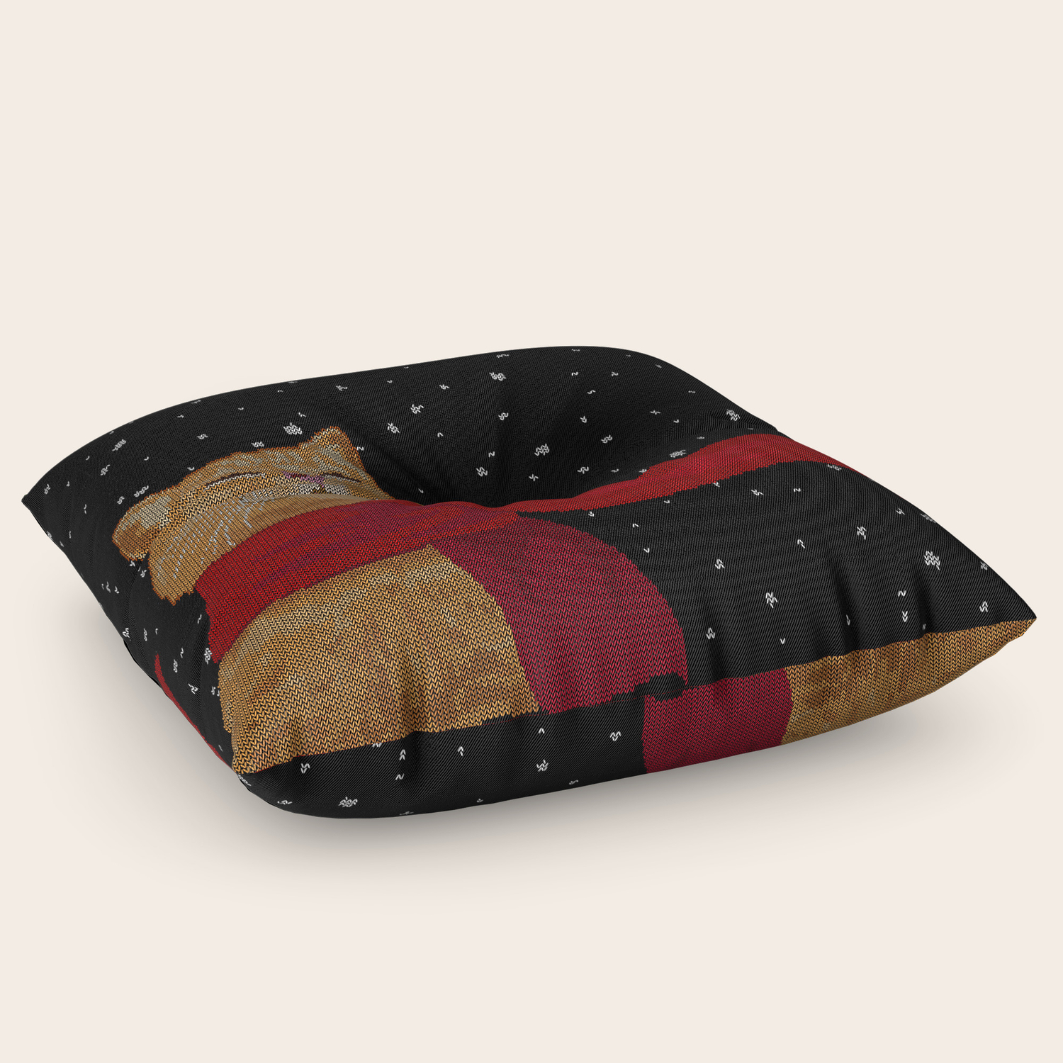 Knitted Wintercat Floor Pillow By Carolinainberlin Society6
