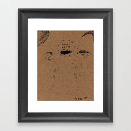 Sexism vs Racism Framed Art Print