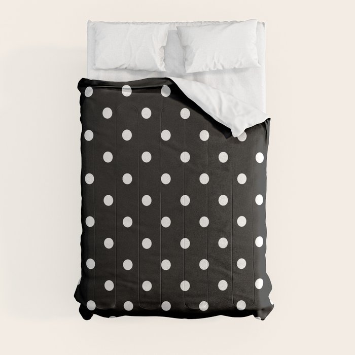 Black & White Polka Dots Comforter by Simply Chic by 2sweet4words Designs Society6