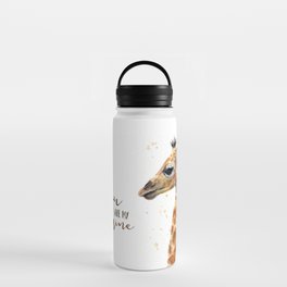 You Are My Sunshine Giraffe Nursery Animals Watercolor Art Water Bottle