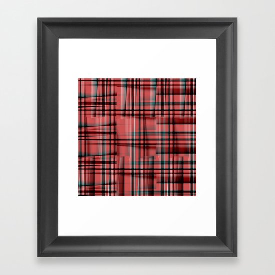 Pattern red 1 Framed Art Print