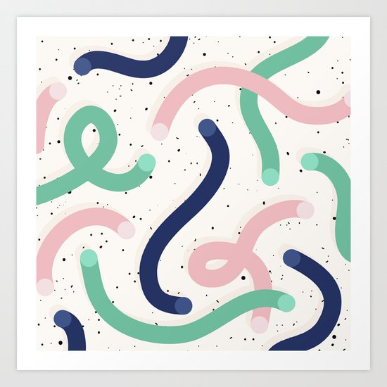 Gummy Squiggle Art Print
