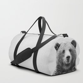 Grizzly Bear - Black & White Duffle Bag