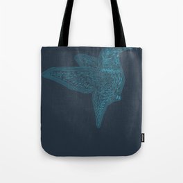 Humming Bird Blue Tote Bag