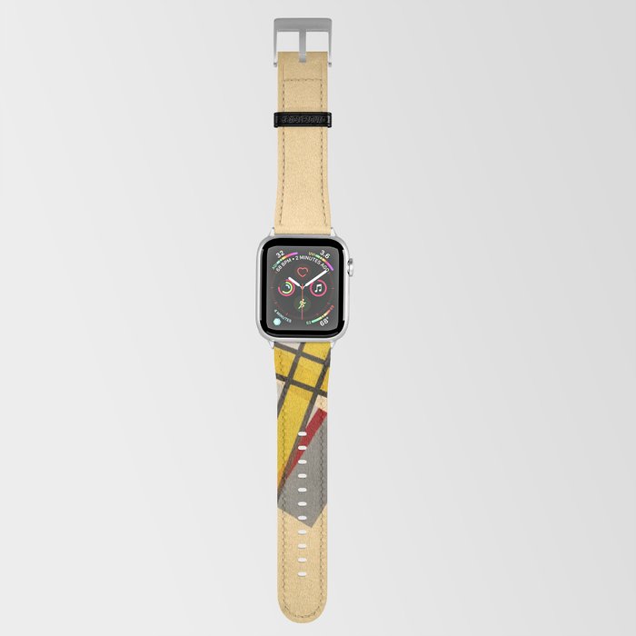 Yellow Cross Q.7 by Laszlo Moholy-Nagy Apple Watch Band