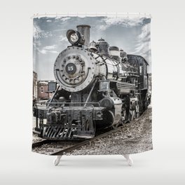 Steam Engine Antique Train Railways Shower Curtain set Bathroom decor 71inch 