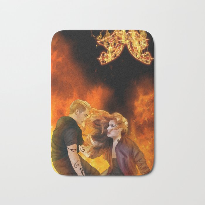 Clace Heavenly Fire Bath Mat By Julianovello Society6