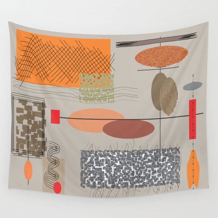 Mid-Century Chaos Wall Tapestry