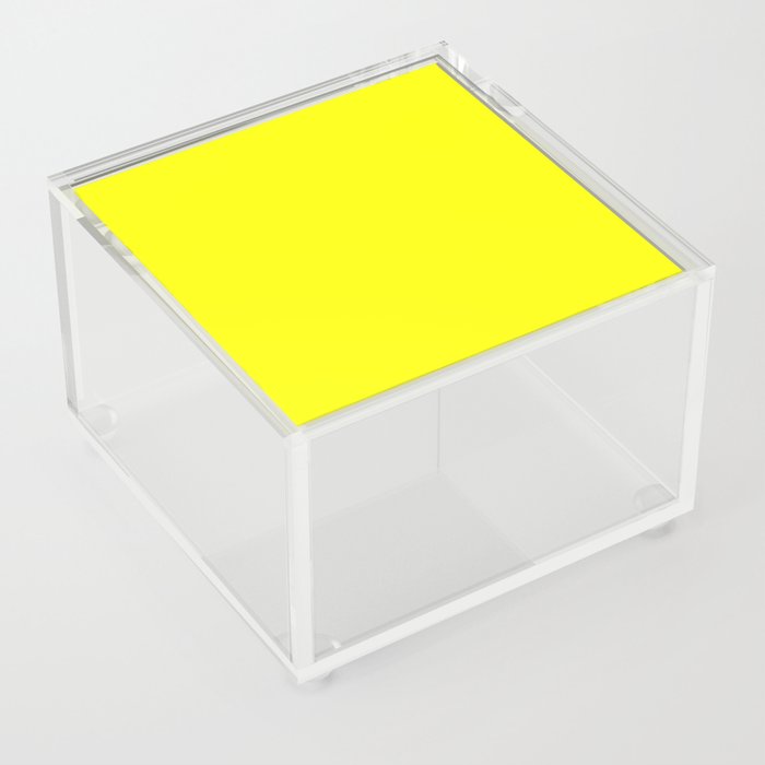Neon Yellow Acrylic Box