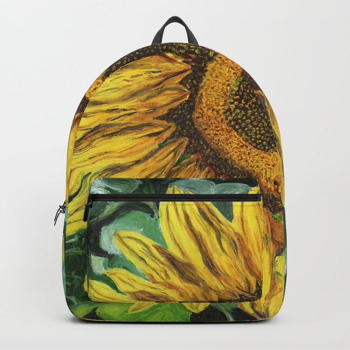 Giant Sunflower Painting Backpack