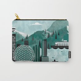 Vancouver Travel Poster Illustration Carry-All Pouch