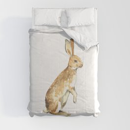 Watercolor Bunny Rabbit Comforter