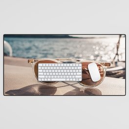 Luxury Sunglasses, Ibiza, Spain, Boat Views Desk Mat