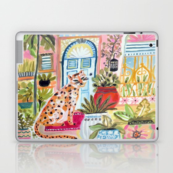 Cheetah in the City Pink Laptop & iPad Skin
