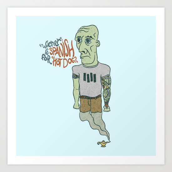 SPANISH HOT DOG Art Print
