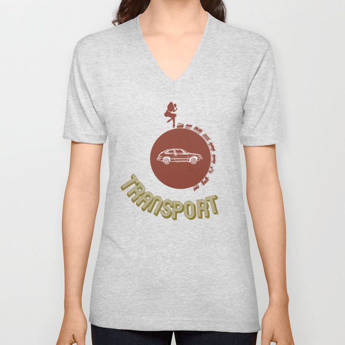 Transport V Neck T Shirt