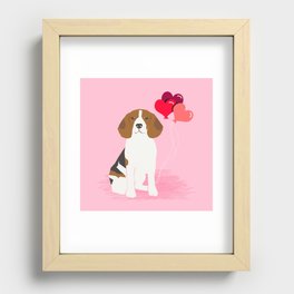 Beagle dog lover valentines day heart balloons must have gifts for beagles Recessed Framed Print