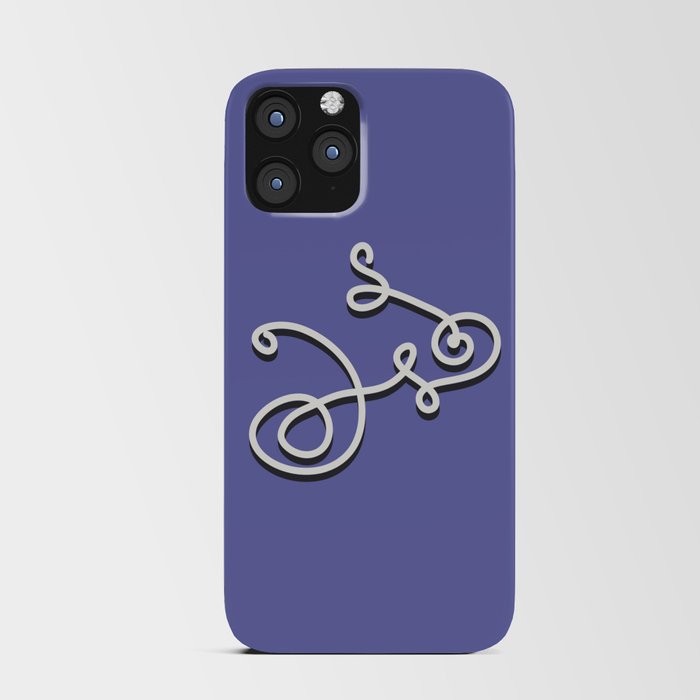Wiggly Bicycle Very Peri iPhone Card Case