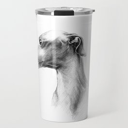 Delicate Italian Greyhound portrait Travel Mug