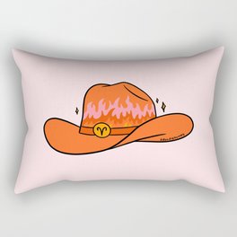 Aries Cowboy Hat Rectangular Pillow