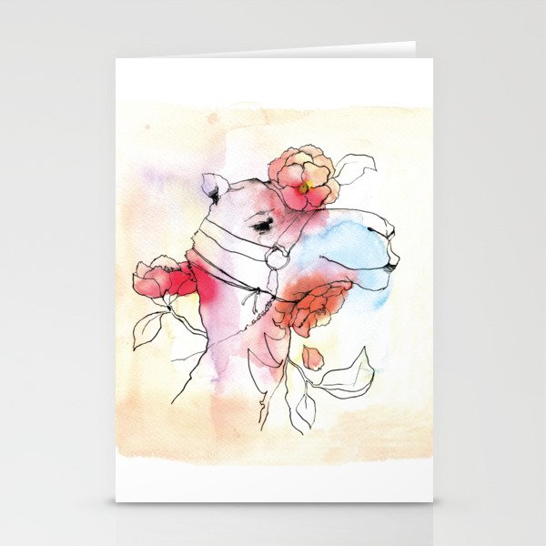 A camel in camelia Stationery Cards