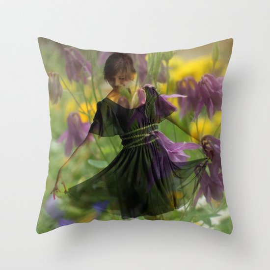 Flower Fairies Throw Pillow