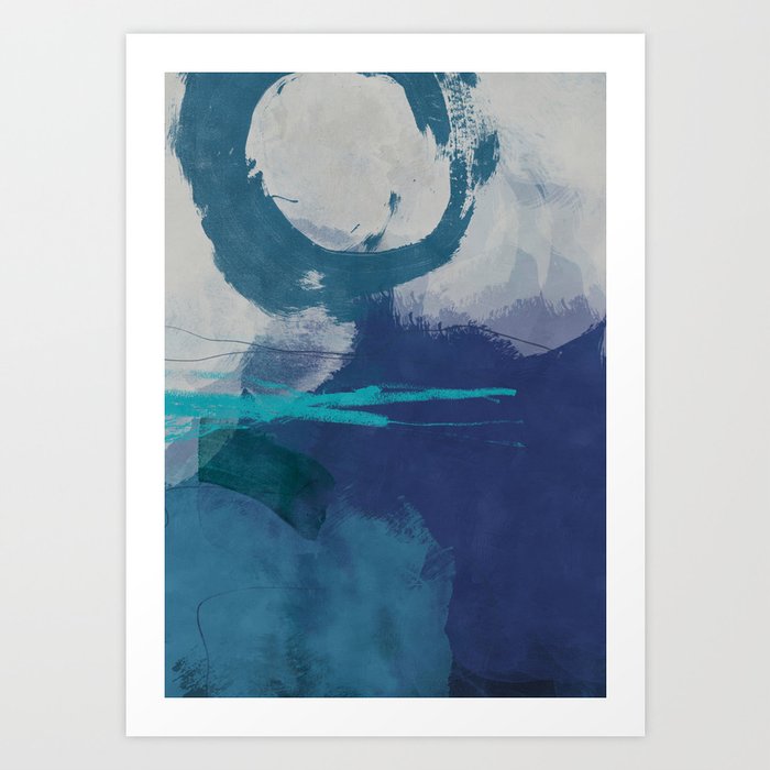 sea ocean abstract art 2021 3 Art Print