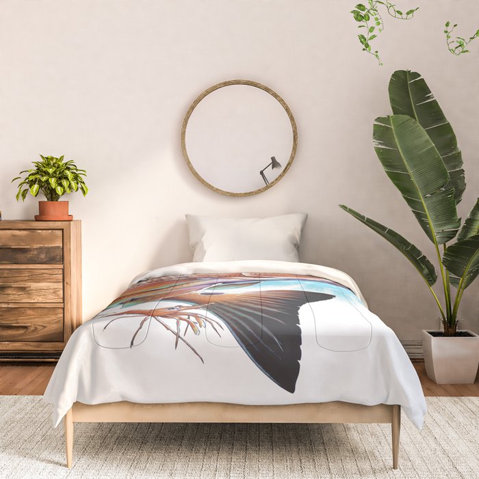 Redfish Comforter By Salmoneggs Society6, Red Fish Bedding Twin