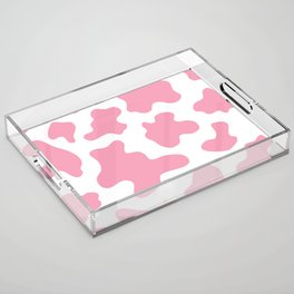 Pink cow pattern Acrylic Tray