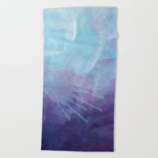Blue Watercolor I Beach Towel