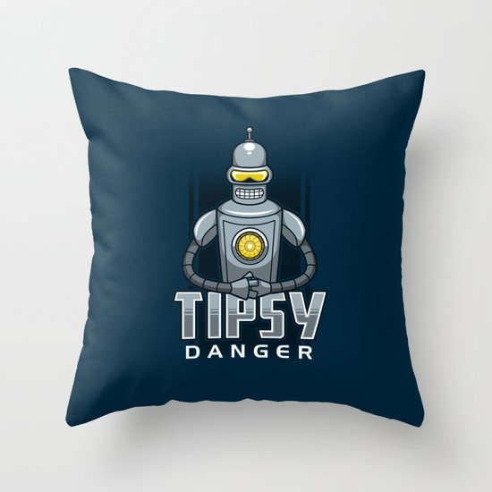 Tipsy Danger Throw Pillow