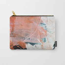 Interrupt [2]: a pretty minimal abstract acrylic piece in pink white and blue by Alyssa Hamilton Art Carry-All Pouch