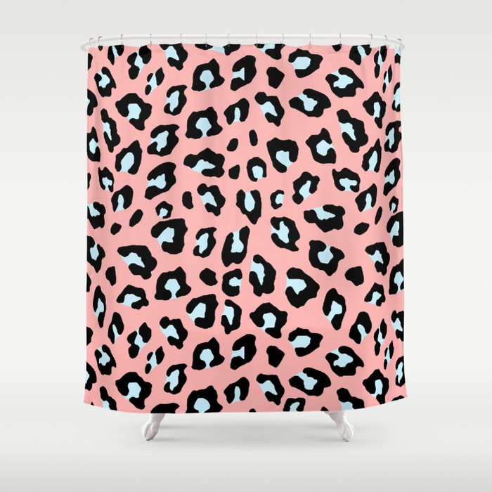 Leopard Print Icy Peach Shower Curtain By Silverpegasus Society6