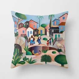Tarsila do Amaral — Morro da Favela (Shanty Town Hill) Throw Pillow