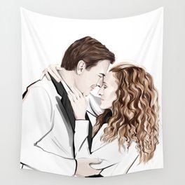 Carrie & Mr Big | Big City | Love portrait Wall Tapestry