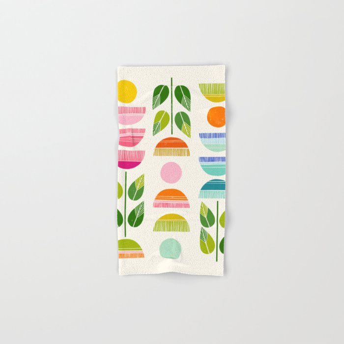 Sugar Blooms - Abstract Retro Inspired Design Hand & Bath Towel