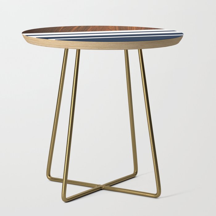 Wooden Navy Side Table By Nicklasgustafsson Society6 Wooden Navy Side Table