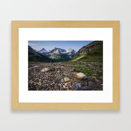 Mountain Landscape in Glacier National Park Framed Art Print