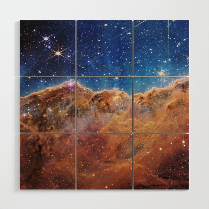 Nasa and esa  picture 64 : Carina Nebula by James Webb telescope Wood Wall Art